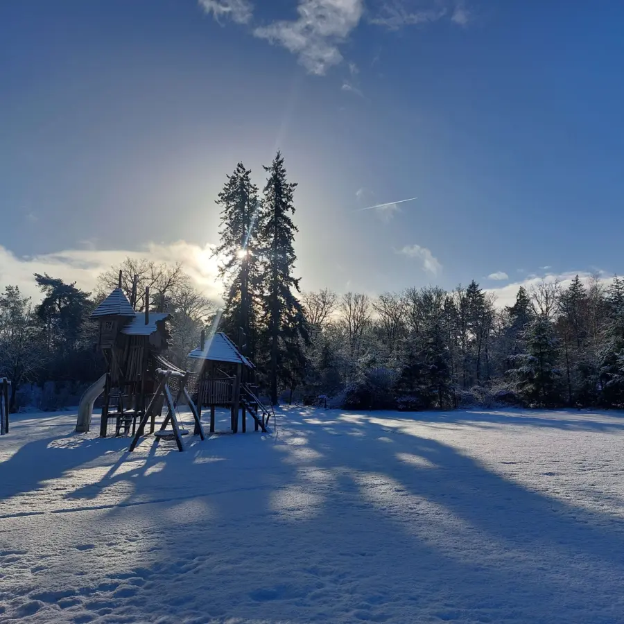 Sneeuw kampeerveld 1